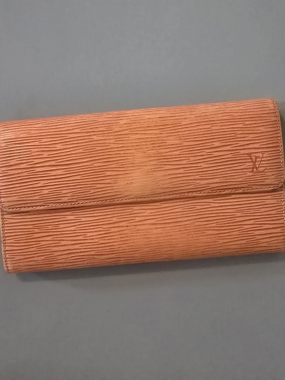 Louis Vuitton Orange Epi Leather Continental Wallet